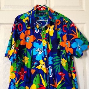 Polo Ralph Lauren tropical floral pattern button down shirt